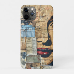 Rustieke krant Patchwork Collage (11) Case-Mate iPhone Case