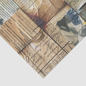 Rustieke krant Patchwork Collage (11) Tissuepapier (Detail)