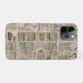 Rustieke krant Patchwork Collage (1) Case-Mate iPhone Case (Achterkant (horizontaal))