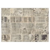 Rustieke  krant Patchwork Collage (1) Tafelkleed (Voorkant (Horizontaal))