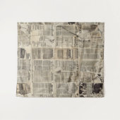 Rustieke krant Patchwork Collage (1) Wandkleed (Voorkant (horizontaal))
