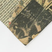 Rustieke krant Patchwork Collage (2) Fleece Deken (Hoek)