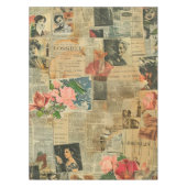 Rustieke krant Patchwork Collage (2) Tafelkleed (Voorkant)