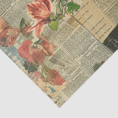 Rustieke krant Patchwork Collage (2) Tissuepapier (Detail)