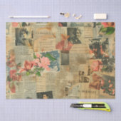 Rustieke krant Patchwork Collage (2) Tissuepapier (Craft)