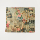 Rustieke krant Patchwork Collage (2) Wandkleed (Voorkant (horizontaal))