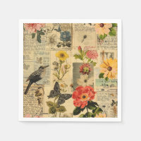 Rustieke  krant Patchwork Collage (3)