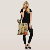 Rustieke  krant Patchwork Collage (3) Tote Bag (Op model)