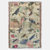 Rustieke krant Patchwork Collage (5) Deken (Voorkant Verticaal)