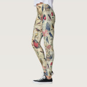 Rustieke  krant Patchwork Collage (5) Leggings (Links)