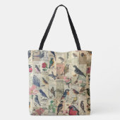 Rustieke  krant Patchwork Collage (5) Tote Bag (Achterkant)
