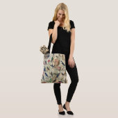 Rustieke  krant Patchwork Collage (5) Tote Bag (Op model)