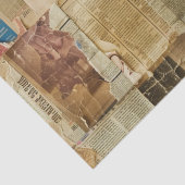 Rustieke krant Patchwork Collage (6) Tissuepapier (Detail)