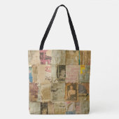 Rustieke  krant Patchwork Collage (6) Tote Bag (Voorkant)