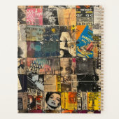Rustieke krant Patchwork Collage (7) Planner (Achterkant)