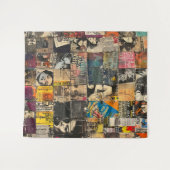 Rustieke krant Patchwork Collage (7) Wandkleed (Voorkant (horizontaal))