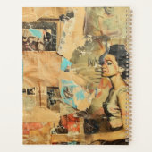 Rustieke krant Patchwork Collage (8) Planner (Achterkant)