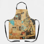 Rustieke krant Patchwork Collage (8) Schort (Voorkant)