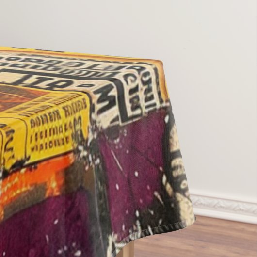 Rustieke krant Patchwork Collage (8) Tafelkleed (Voorbeeld)