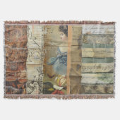 Rustieke krant Patchwork Collage (9) Deken (Voorkant)