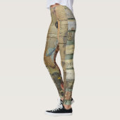 Rustieke krant Patchwork Collage (9) Leggings (Links)