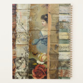 Rustieke  krant Patchwork Collage (9) Planner (Achterkant)