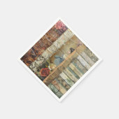 Rustieke krant Patchwork Collage (9) Servet (Hoek)