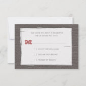 Rustieke kreeft bruiloft RSVP (Achterkant)