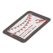 Rustieke kreeft & Gingham sparen de datum magneet (Linkerzijde)