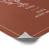 Rustieke kreeft terracotta strand bruiloft welkom poster (Hoek)