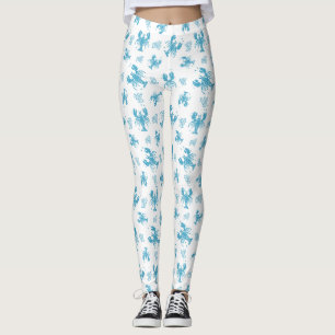 Rustieke kreeft zeilnaald blokprint patroon leggings