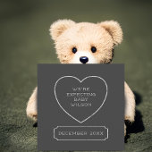 Rustieke Krijt Hart Zwangerschapsaankondigingskaar Aankondiging