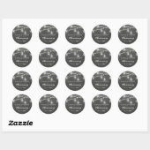 Rustieke krijtbord achtertuin jubileum sticker (Vel)