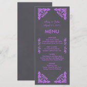 Rustieke krijtbord art deco bruiloft menu deco1 (Voorkant / Achterkant)