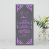 Rustieke krijtbord art deco bruiloft menu deco1 (Staand voorkant)