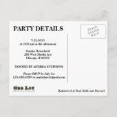 Rustieke krijtbord baby shower uitnodiging briefkaart (Achterkant)