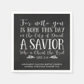 Rustieke krijtbord Kerstmis Verse Typografie Servet (Voorkant)