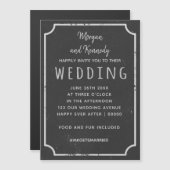 Rustieke krijtbord Magnetische Trouw Uitnodiging (Voorkant / Achterkant)