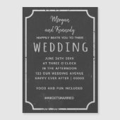 Rustieke krijtbord Magnetische Trouw Uitnodiging (Voorkant)