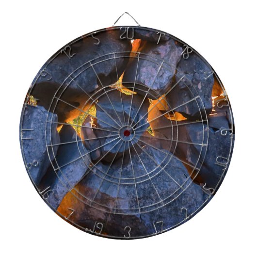 Rustieke Kroatische stenen muur fotografie Dartbord (Voorkant)