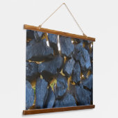 Rustieke Kroatische stenen muur fotografie Hangend Wandkleed (Gebogen)