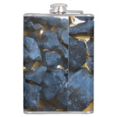 Rustieke Kroatische stenen muur fotografie Heupfles (Achterkant)