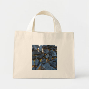 Rustieke Kroatische stenen muur fotografie Mini Tote Bag