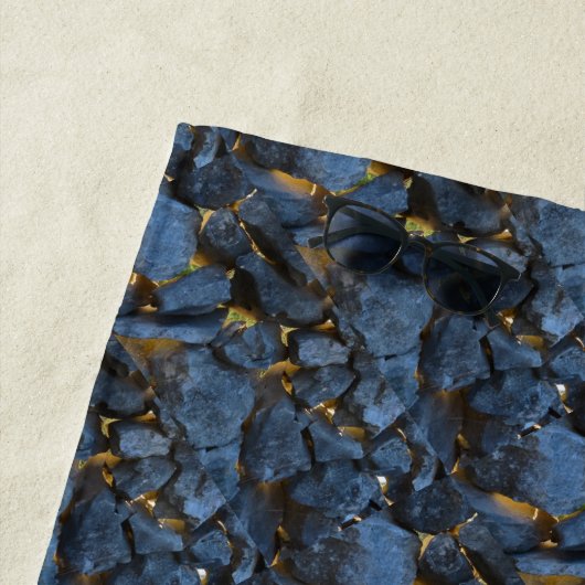 Rustieke Kroatische stenen muur fotografie Strandlaken (In situ)