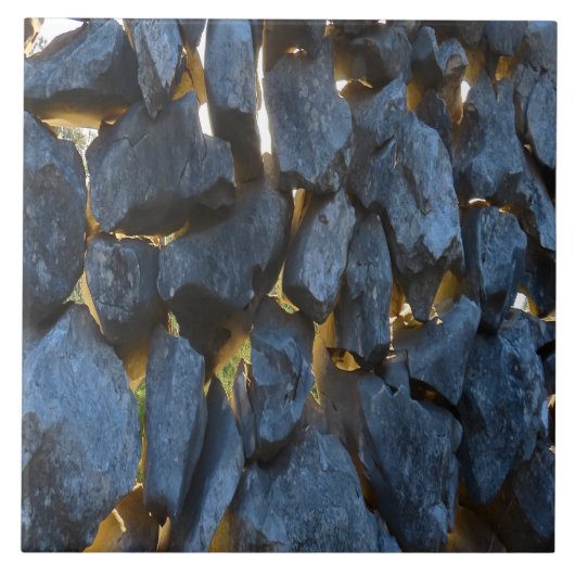 Rustieke Kroatische stenen muur fotografie Tegeltje (Voorkant)