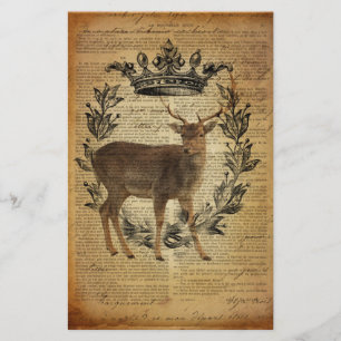 Rustieke kroon outdoorsman whitetail buck Deer Briefpapier