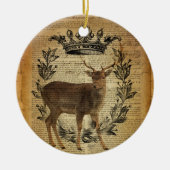 Rustieke kroon outdoorsman whitetail buck Deer Keramisch Ornament (Voorkant)