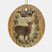 Rustieke kroon outdoorsman whitetail buck Deer Keramisch Ornament (Links)