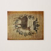 Rustieke kroon outdoorsman whitetail buck Deer Legpuzzel (Horizontaal)