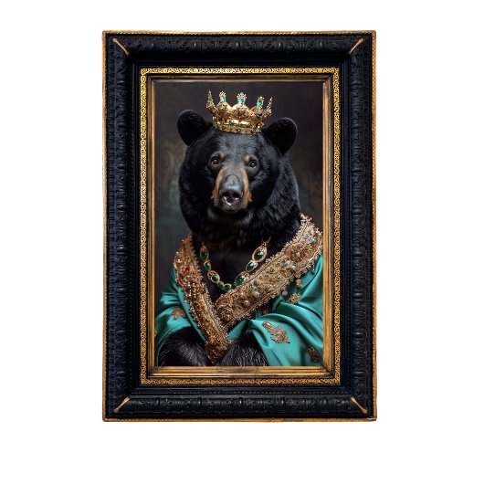 Rustieke  Kroonkoning Beer Decoupage Tissuepapier